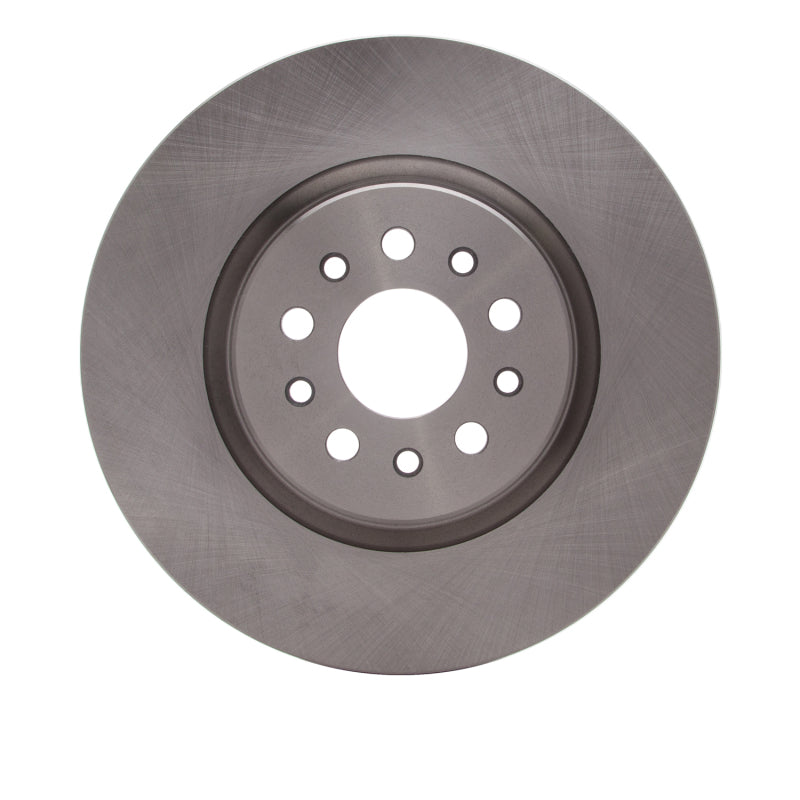 DFC silver iron front brake rotor with internal cooling vanes for Maserati Ghibli, MPN 600-79005.