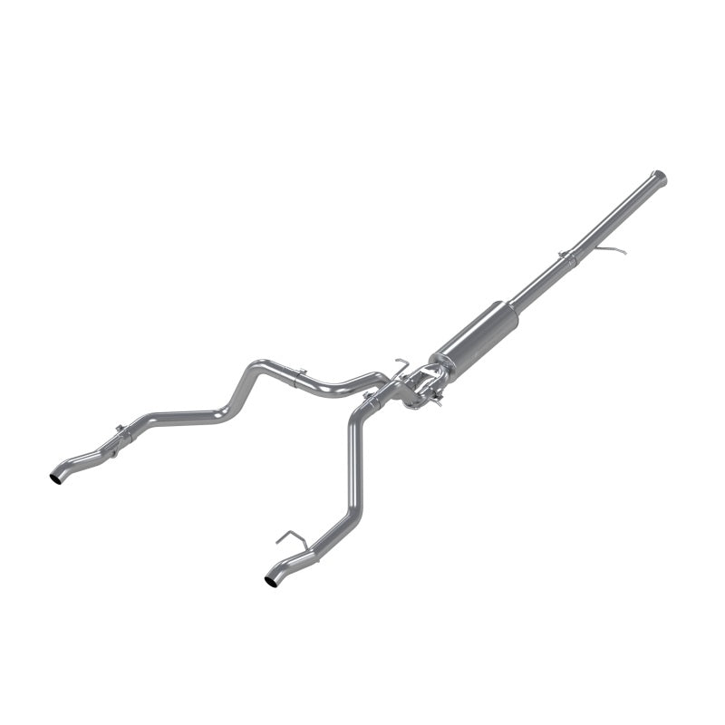MBRP Armor Pro Series T304 stainless steel catback exhaust system with mandrel-bent tubing and dual rear exit pipes.