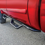 Westin Outlaw Drop Nerf Step Bars; 1.5in Tube; Textured Black - Fits 1999-2016 Ford F-250/F-350 Super Duty Crew Cab