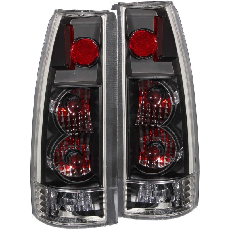 ANZO New Gen taillight assembly featuring a clear lens and black interior housing for 1988-2000 GM trucks and SUVs.