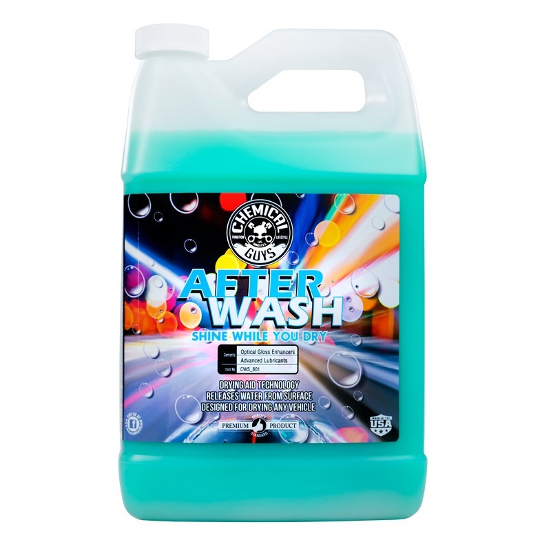A one-gallon jug of Chemical Guys After Wash Drying Agent.