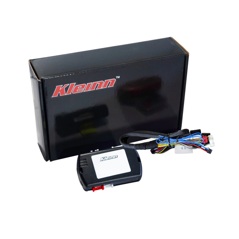 Kleinn remote start module with CHRT5 plug-and-play T-harness for select Chrysler, Dodge, and Jeep vehicles.