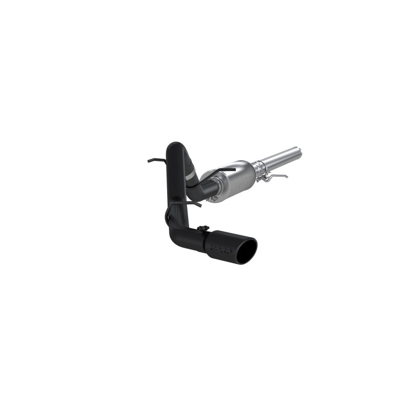 MBRP ARMOR BLK Series 3-inch single side exit cat-back exhaust system with black powder-coated tips.