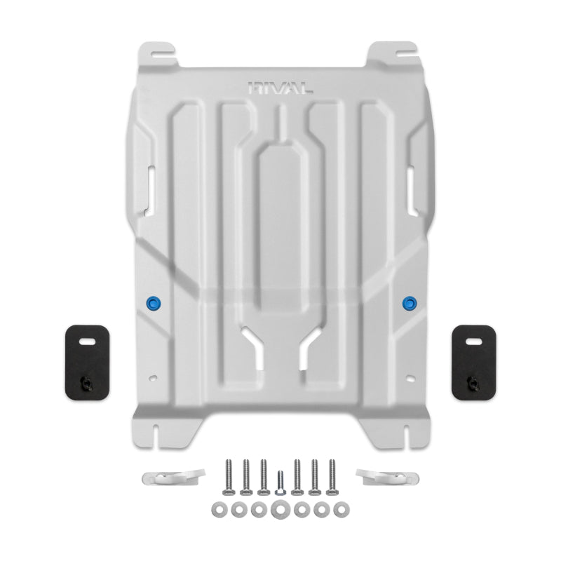 Rival aluminum transmission and catalytic converter skid plate for 2024-2026 Ford Ranger and Ranger Raptor.