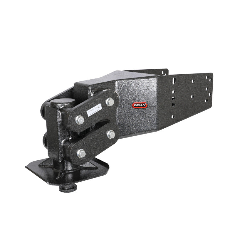 Gen-Y GH-8070 Executive Torsion-Flex 5th wheel king pin box in a durable black powder coat finish.