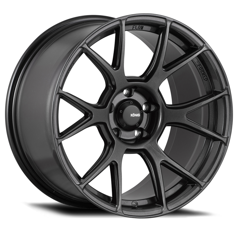 Konig Ampliform flow-formed 18x10 wheel in Dark Metallic Graphite finish
