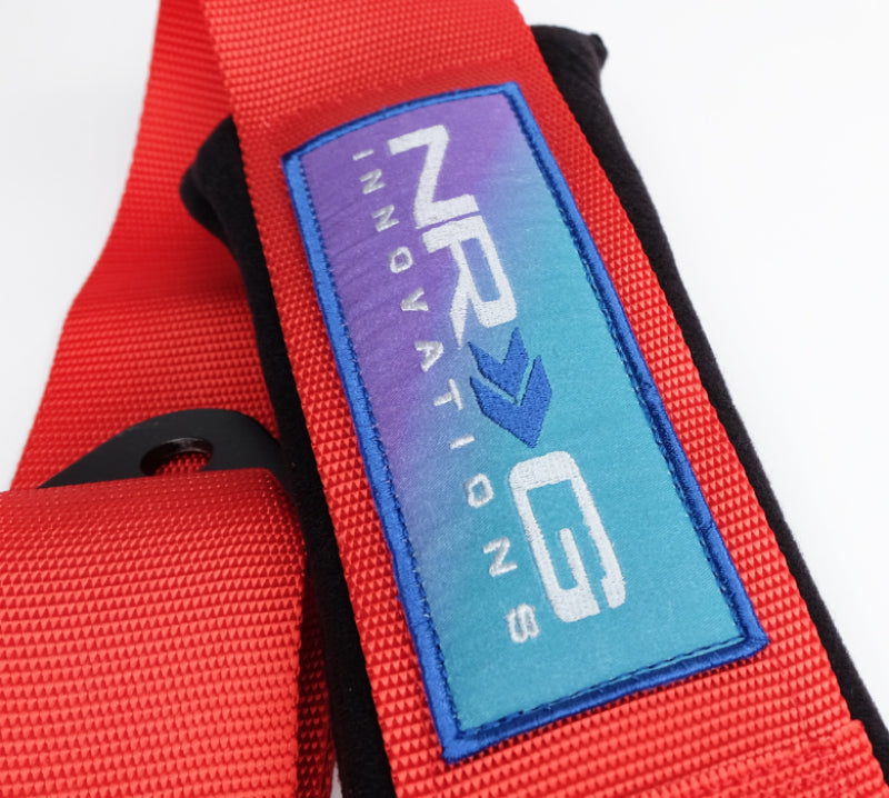 NRG Innovations 5-Point 3in Cam Lock Seat Belt Harness - Red