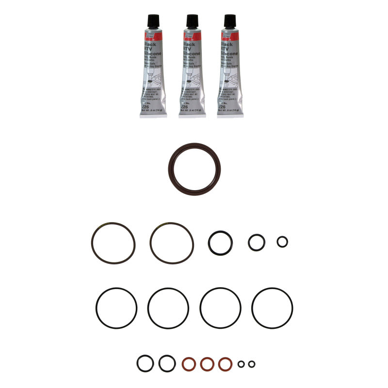 Fel-Pro TCS46181 engine crankshaft seal kit including seals and gaskets for Subaru and Toyota engines.