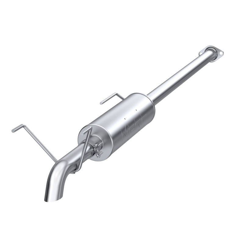 MBRP Armor Plus T409 stainless steel turn-down cat-back exhaust system for 2005-2015 Toyota Tacoma.