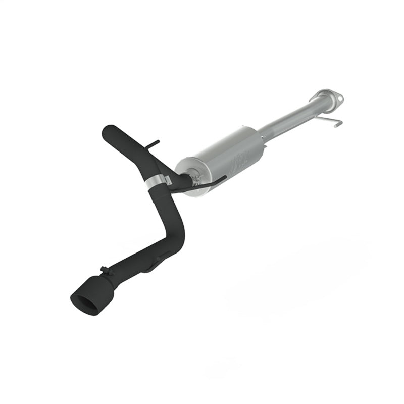 MBRP ARMOR BLK Series 2.5-inch cat-back exhaust system with a 4-inch black powder-coated tip