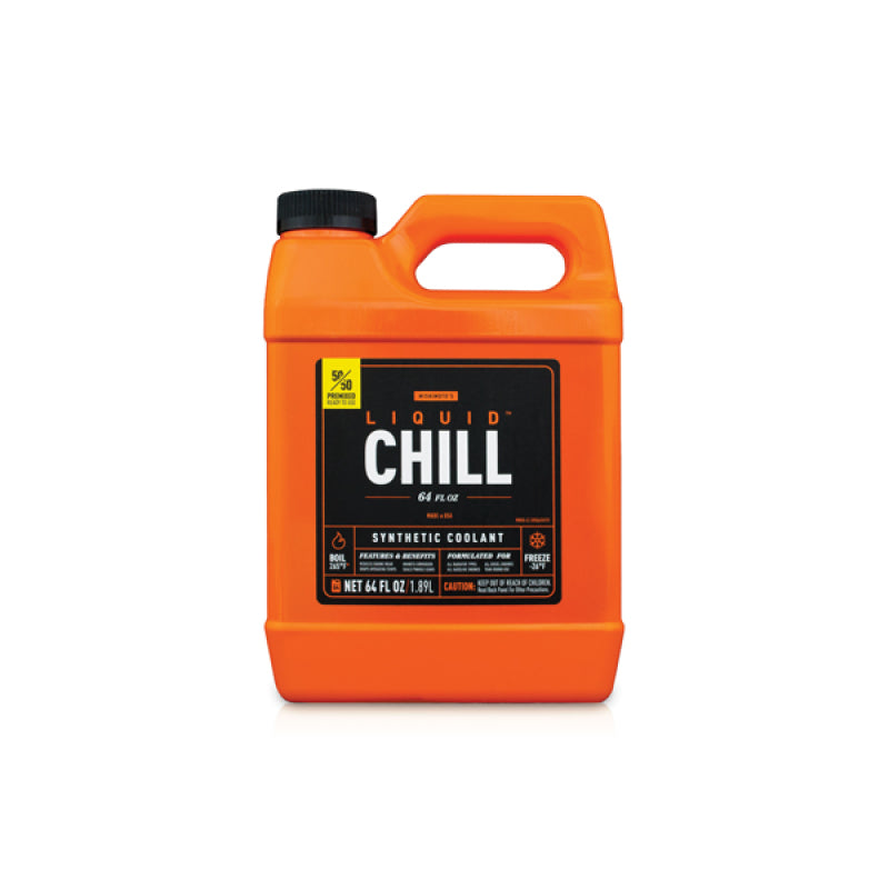 A 64oz bottle of Mishimoto Liquid Chill Synthetic Engine Coolant