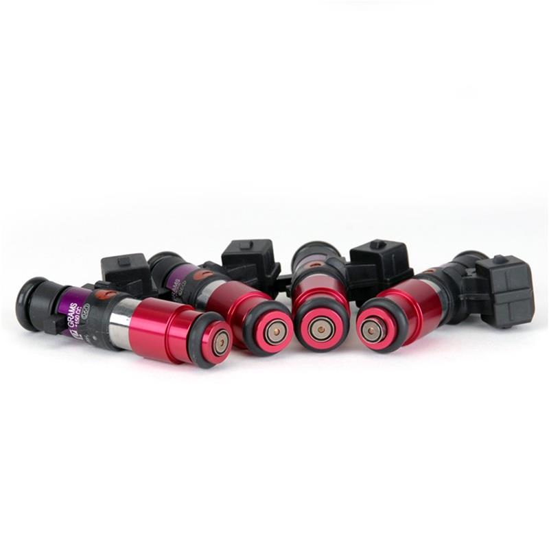 Set of four high-impedance Grams Performance 1150cc fuel injectors with stainless internals for Honda and Acura engines.