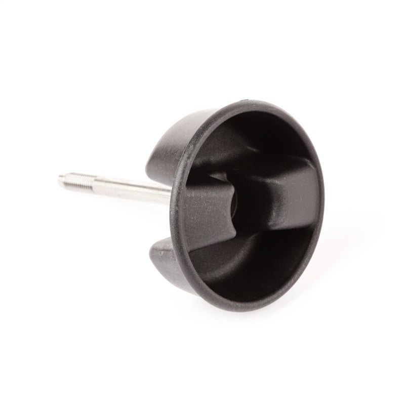 Black Omix Targa Top Mounting Knob with threaded steel stud for 2007-2018 Jeep Wrangler JK factory hardtops.