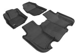 3D MAXpider Kagu Series Black All-Weather Floor Mats; Full Set for 2009-2013 Honda Fit