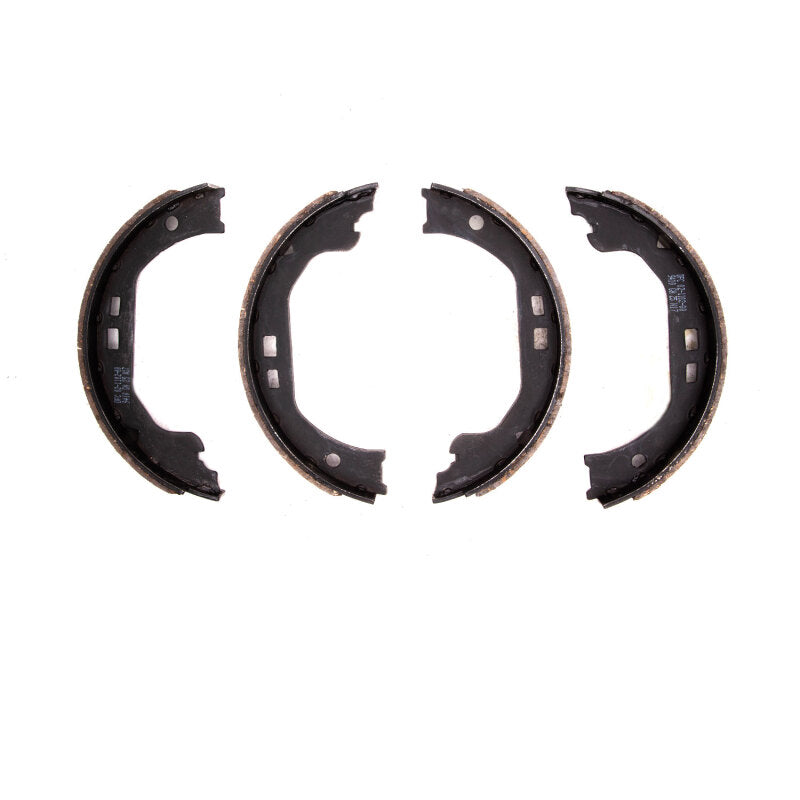 DFC semi-metallic parking brake shoes with black anti-rust coating for 2014-2016 Maserati Ghibli.