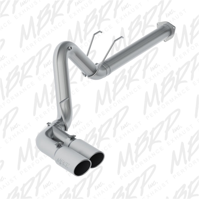 MBRP ARMOR LITE aluminized steel filter-back exhaust system with dual side exit tips for Ford Super Duty trucks.