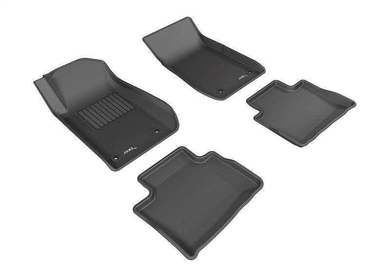 3D MAXpider Kagu Series Black Full Set Floor Mats for 2014-2017 Chevrolet SS