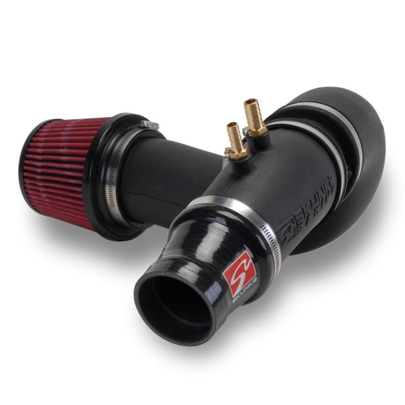Skunk2 High Velocity air filter with 3.5 inch silicone coupler and dimpled composite velocity stack