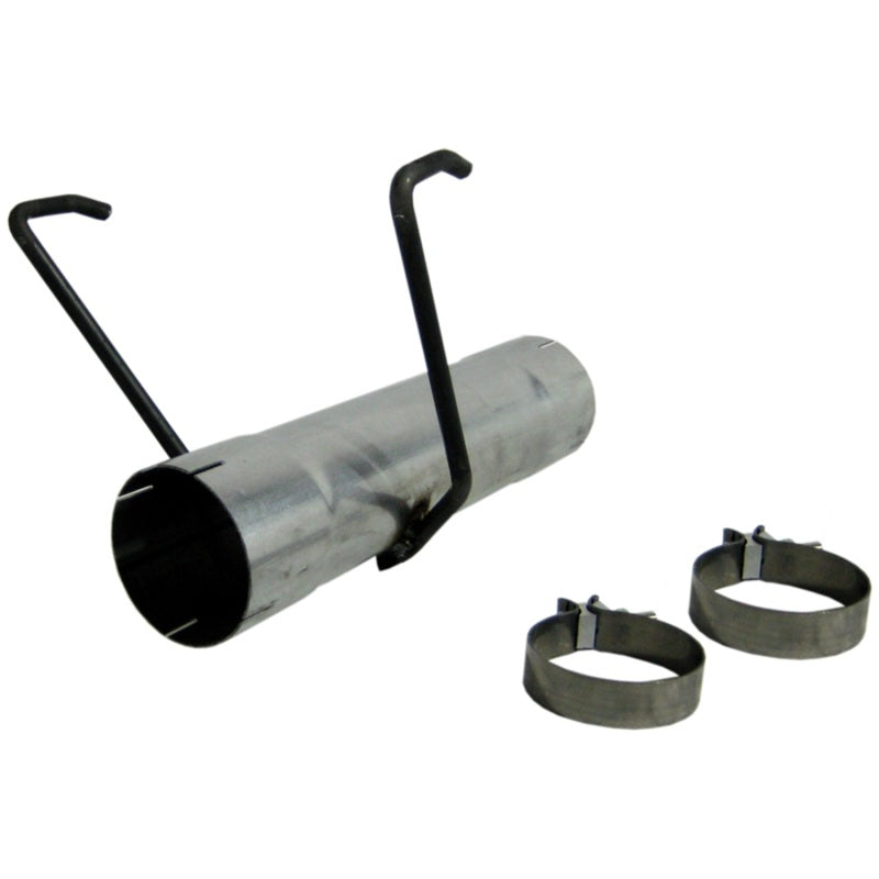 MBRP 17-inch aluminized steel muffler delete pipe for 2007-2012 Dodge Ram 2500 and 3500 diesel trucks.