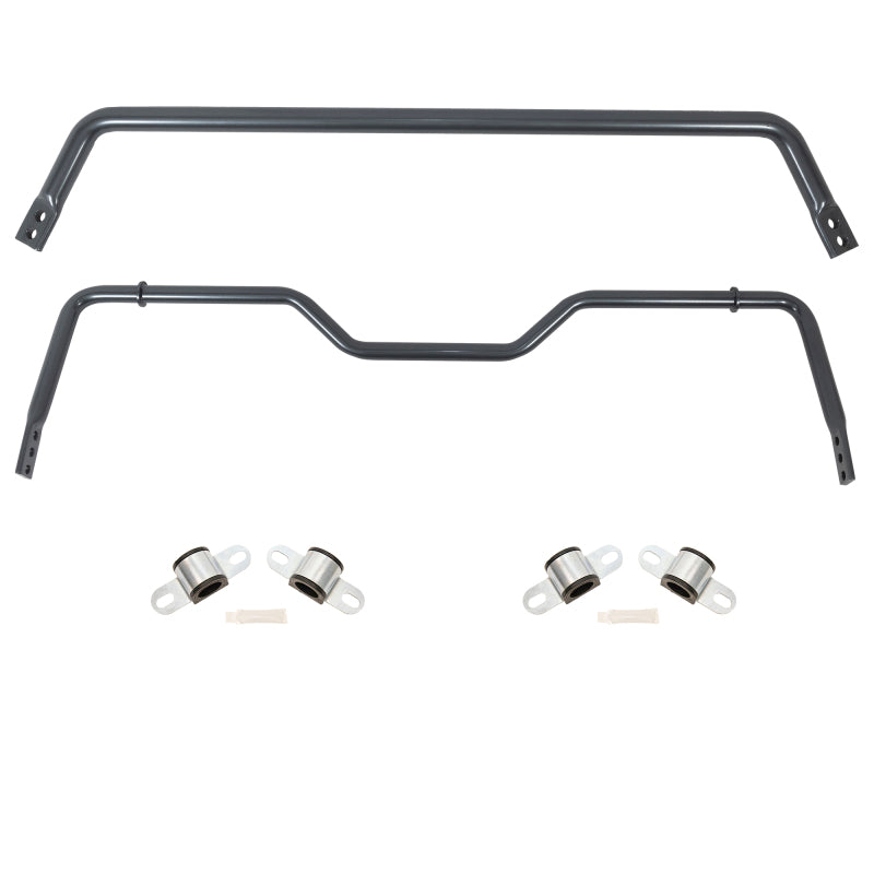 Belltech 9935 gunmetal powder coated front and rear solid steel anti-swaybars with included Grade 8 hardware.