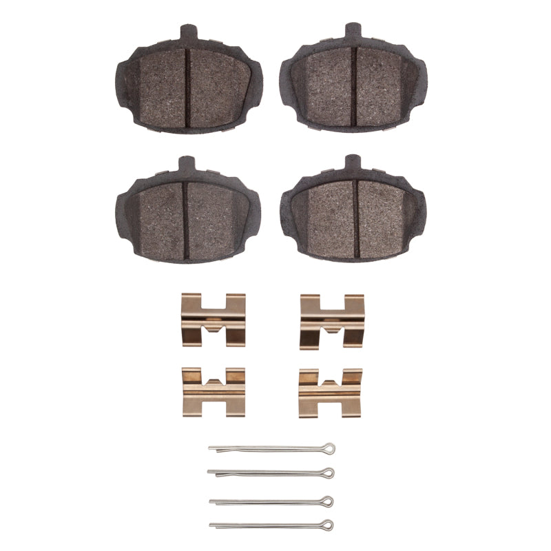 DFC 4000 HybriDynamic front brake pads and installation hardware kit for 1962-1980 MG MGB.
