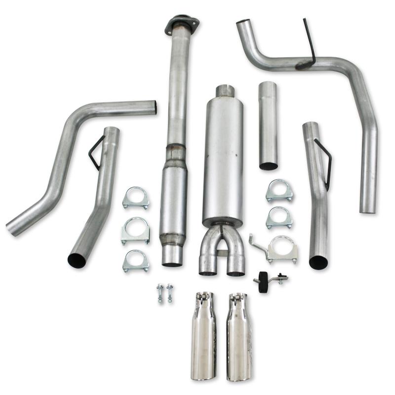 MBRP Armor Lite aluminized steel cat-back exhaust with mandrel-bent tubing and dual side exit tips for Ford F-150.