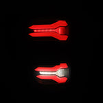 AlphaRex LUXX Series LED taillights with black housings and signature light tubes for 2024-2025 Ford F-150.
