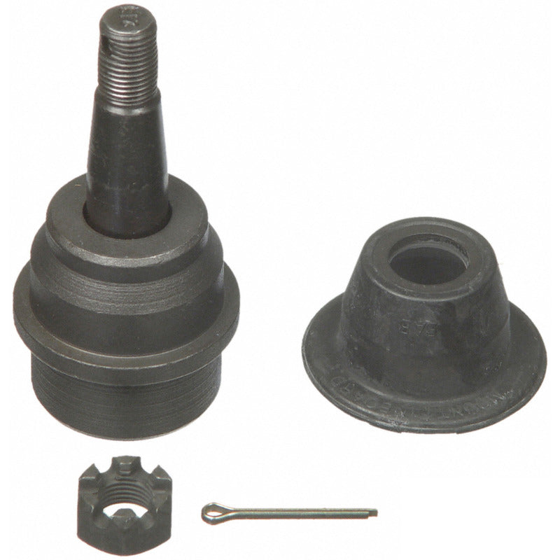 MOOG front upper ball joint featuring a heavy-duty steel housing and protective dust boot for Dodge and Jeep models.