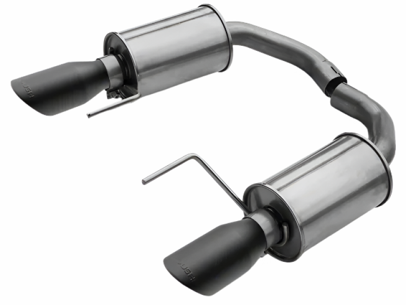 Roush Axle-Back Exhaust with Black Tips for 2015-2026 Ford Mustang (V6 / 2.3L EcoBoost)