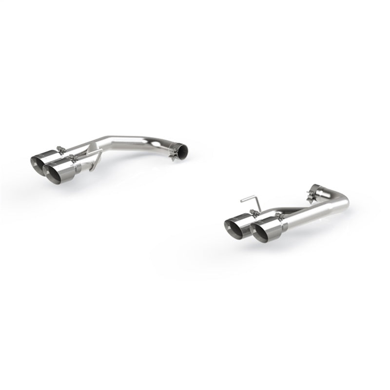 MBRP Armor Pro T304 stainless steel dual axle-back exhaust with 4-inch dual wall tips for 2018-2023 Ford Mustang GT