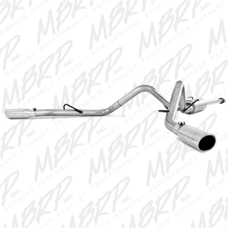 MBRP Armor Lite aluminized steel dual split side exit cat-back exhaust system for 2005-2015 Toyota Tacoma.