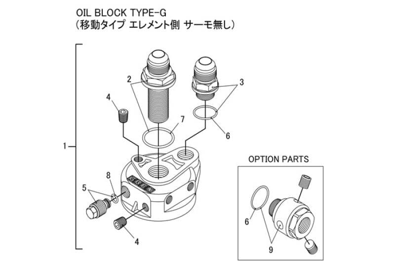 GReddy Type G Oil Block Assembly, .75x16 Thread to -10AN Fittings