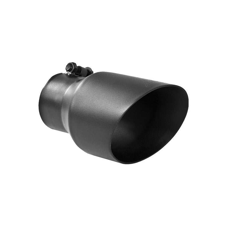 MBRP black coated T304 stainless steel exhaust tip with a dual-walled angled cut, 4.5 inch OD and 3 inch inlet.