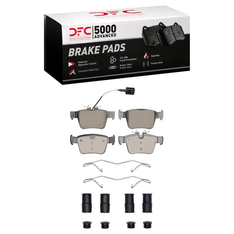 DFC 5000 Advanced Rear Ceramic Brake Pads and high-grade hardware kit for Maserati Ghibli, Grecale, and Levante