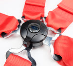NRG Innovations 5-Point 3in Cam Lock Seat Belt Harness - Red