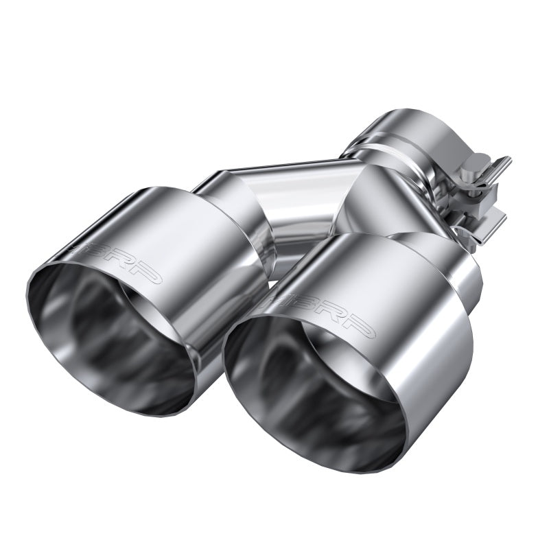 MBRP T304 stainless steel dual exhaust tip with 2.5 inch inlet and dual 4 inch outlets