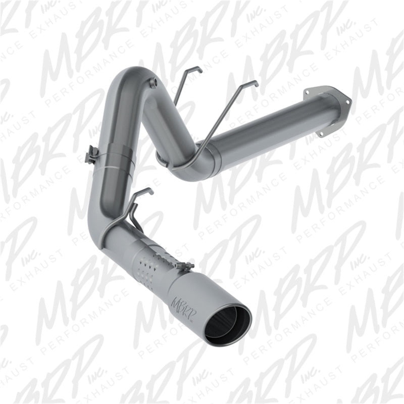 MBRP ARMOR LITE Series 4-inch aluminized steel filter-back exhaust system with single exit tip for Ford Super Duty.