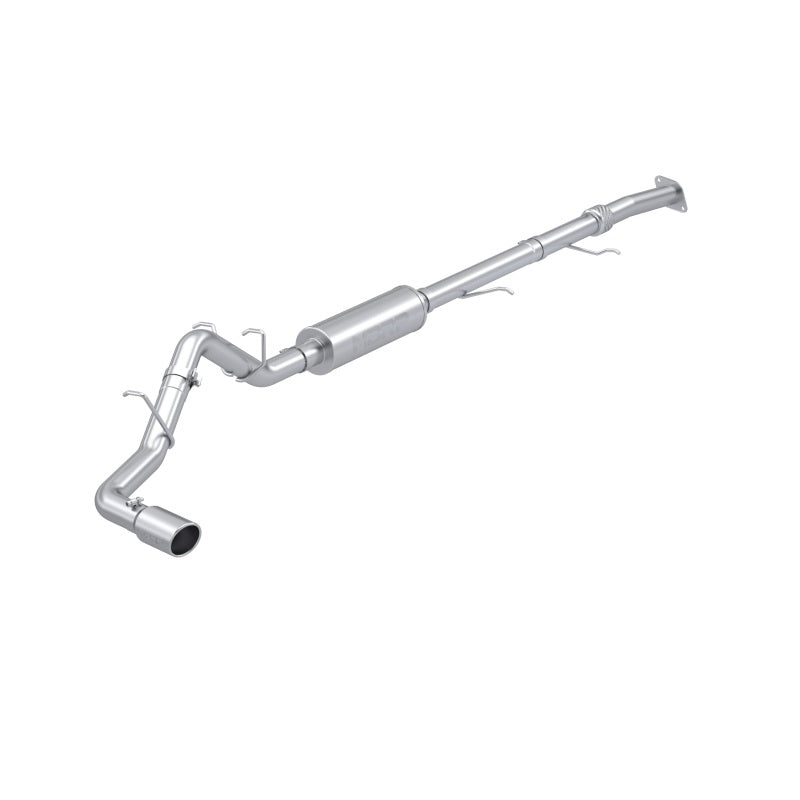 MBRP Armor Lite 3-inch aluminized steel cat-back exhaust system featuring mandrel-bent tubing and a 4-inch polished tip.