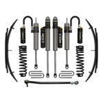 ICON Stage 4 suspension lift kit with 2.5 Aluminum Series CDCV shocks and leaf spring expansion pack for Ford Super Duty.