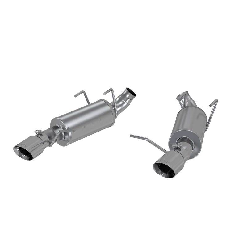 MBRP Armor Lite Series 3-inch aluminized steel axle-back exhaust system with dual mufflers for 2011-2014 Ford Mustang V6.