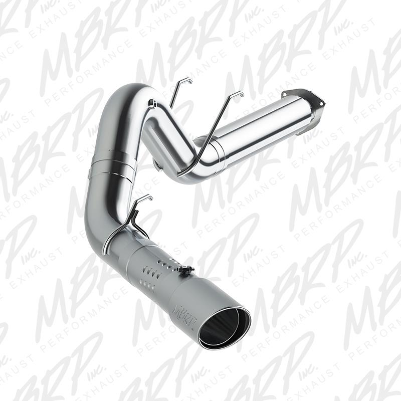 MBRP Armor Lite 5-inch aluminized steel filter-back exhaust system for 2017-2026 Ford Super Duty 6.7L diesel.