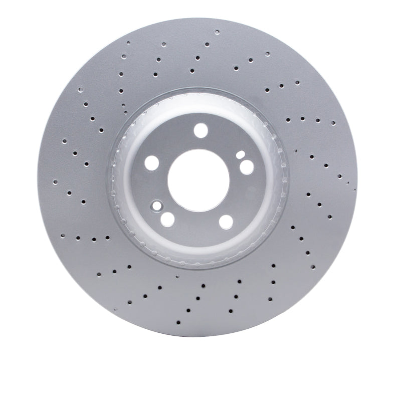 DFC GeoSPEC coated and cross-drilled front brake rotor with precision mill-balanced finish for Mercedes-Benz S-Class.