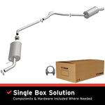BRExhaust 106-0230 aluminized steel replacement exhaust kit with mandrel-bent pipes and mounting clamps.