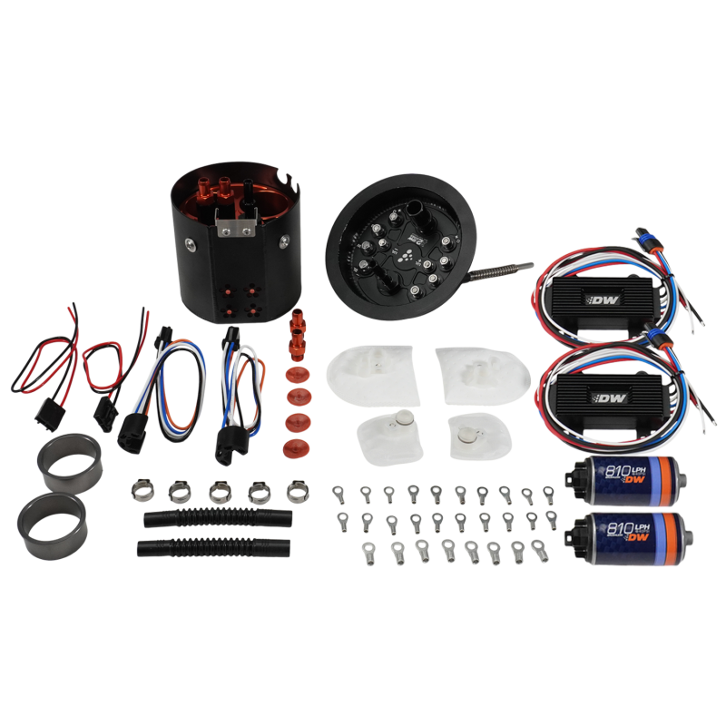 DeatschWerks X2 dual fuel pump module with dual DW810 brushless pumps for BMW E9X and E8X chassis.