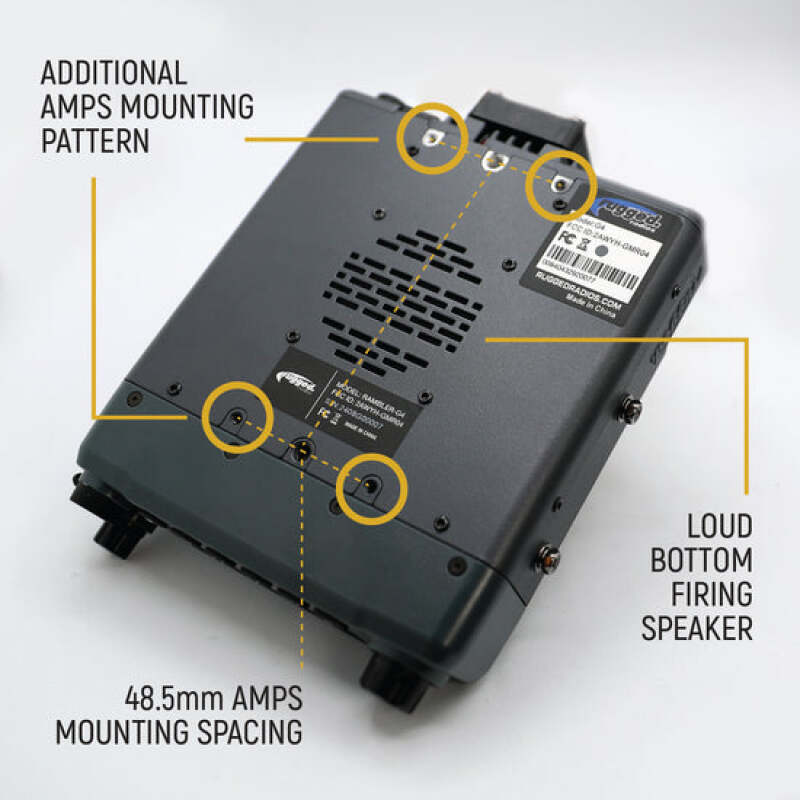 Rugged Radios Rambler G4 GMRS Mobile Radio Kit Lite with Stealth Antenna