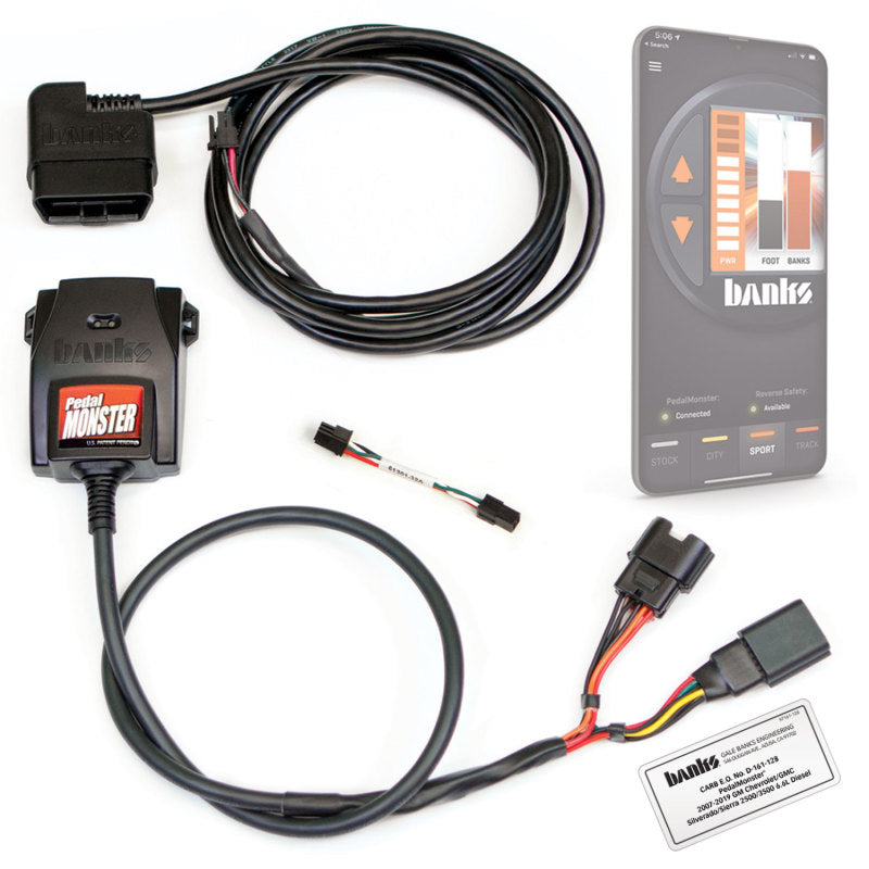 Banks Power PedalMonster module with Aptiv GT 150 6-way plug-and-play wiring harness