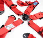 NRG Innovations 5-Point 3in Cam Lock Seat Belt Harness - Red