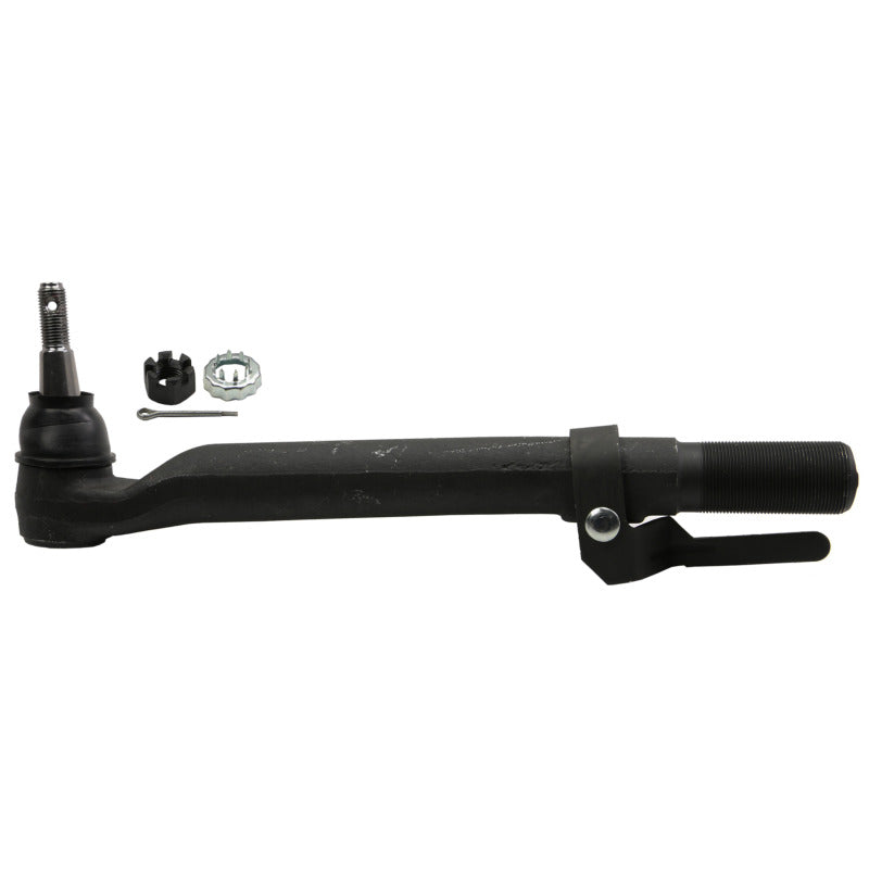 MOOG forged alloy steel front left outer tie rod end for 2005-2022 Ford F-250 and F-350 Super Duty trucks.