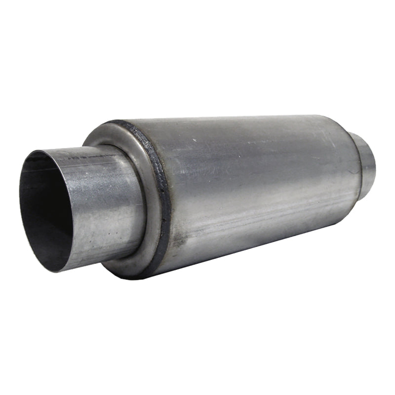 MBRP T304 stainless steel universal exhaust resonator with 4-inch inlet and outlet and 12-inch body