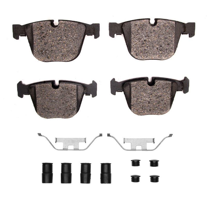 DFC 4000 HybriDynamic rear brake pads set with included stainless steel hardware clips